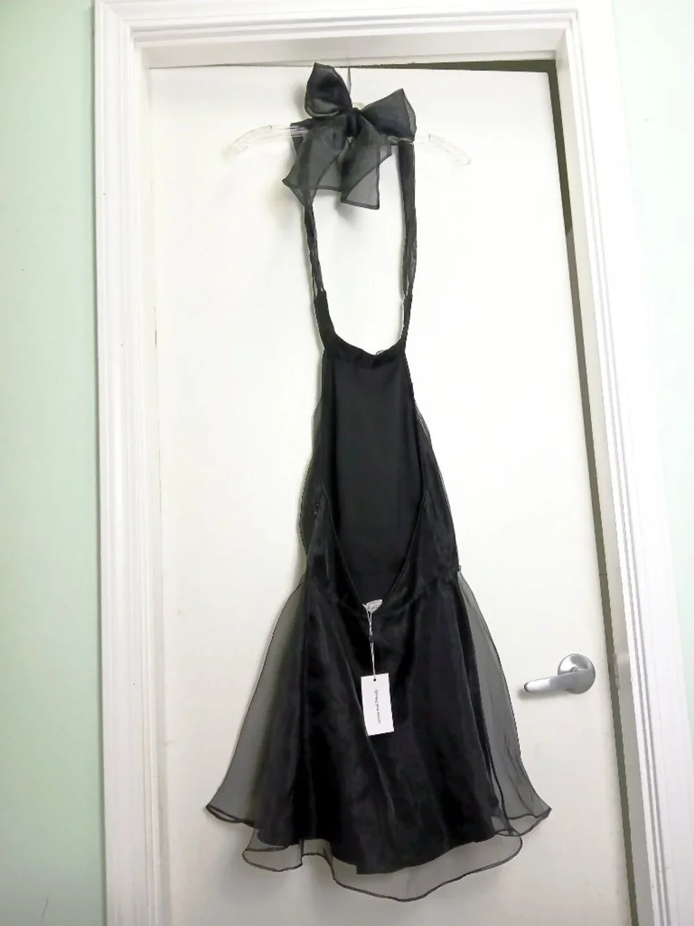 Lovers + Friends 'Heartbreaker' Black Organza Halter Mini Dress NWT Sz S